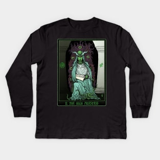 High Priestess of Cthulhu Kids Long Sleeve T-Shirt